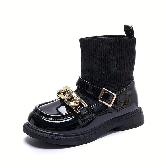 Girls Kids Ankle Boots with Sock Non Slip Comfortable Boots
