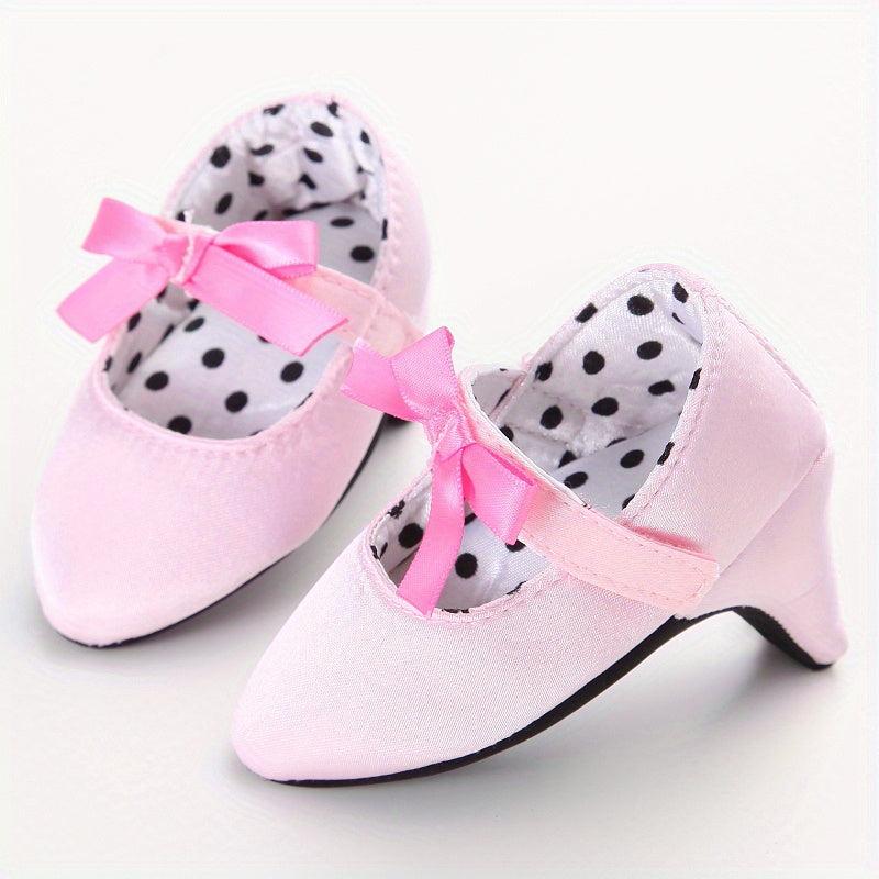 Leopard Print Bow Tie High Heel Sandals for Baby Girls