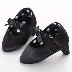 Leopard Print Bow Tie High Heel Sandals for Baby Girls