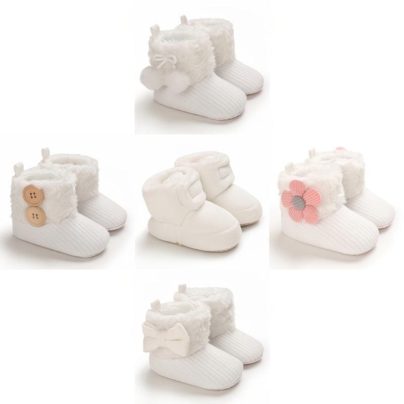 Soft & Warm Baby Girls Slip On Boots