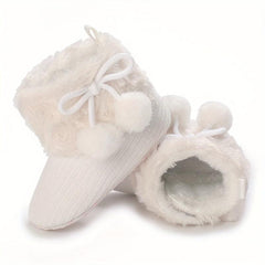 Soft & Warm Baby Girls Slip On Boots
