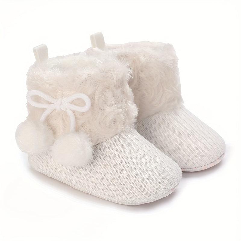 Soft & Warm Baby Girls Slip On Boots