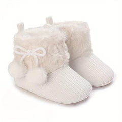 Soft & Warm Baby Girls Slip On Boots