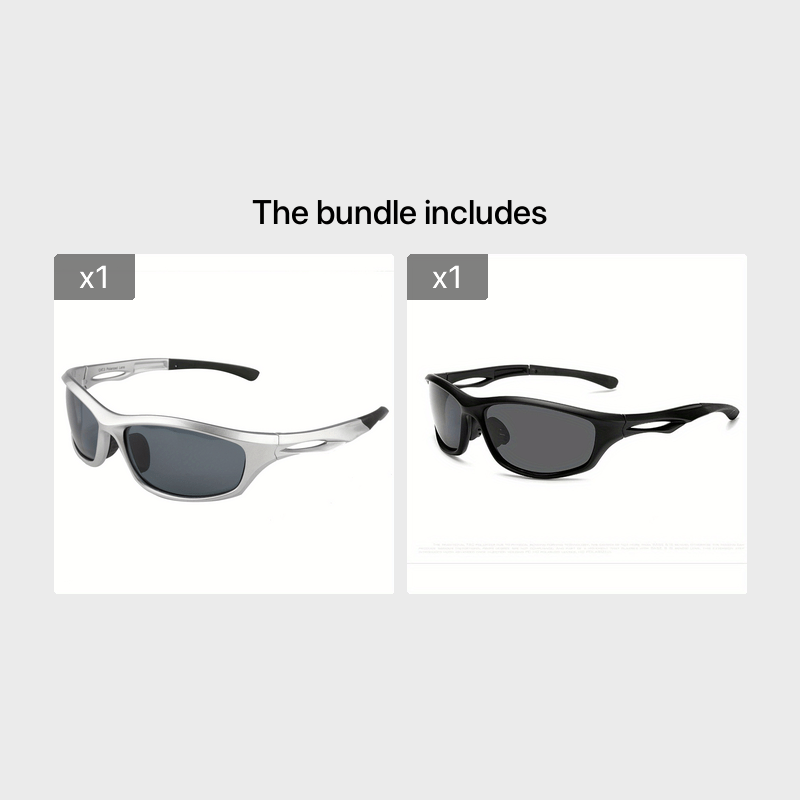 Y2K Unisex Wrap Around Silver Cyber Glasses