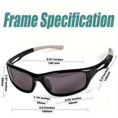 Y2K Unisex Wrap Around Silver Cyber Glasses