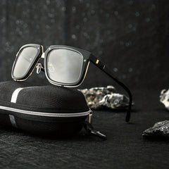 Men's Square Frame Sunglasses Dust Proof Steampunk UV Protection