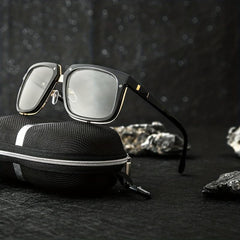 Men's Square Frame Sunglasses Dust Proof Steampunk UV Protection