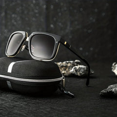 Men's Square Frame Sunglasses Dust Proof Steampunk UV Protection