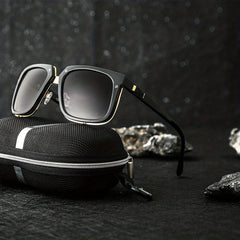 Men's Square Frame Sunglasses Dust Proof Steampunk UV Protection