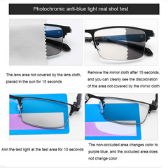 TR90 Titanium Multifocal Reading Glasses Photochromic Progressive Bifocal