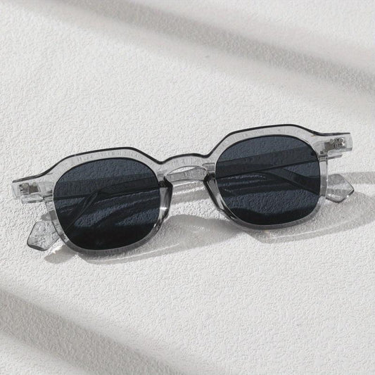 Vintage Gray Round Frame Sunglasses for Men
