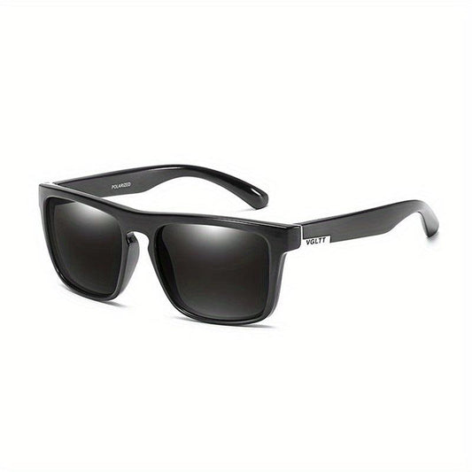 Men's Square Retro Polarized Sunglasses Reflective Film PC Eyewear
