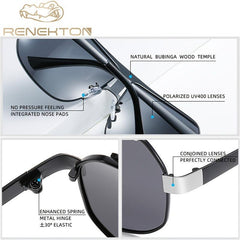 Men's Polarized Sunglasses Large Frame Toad Mirror Series 8743