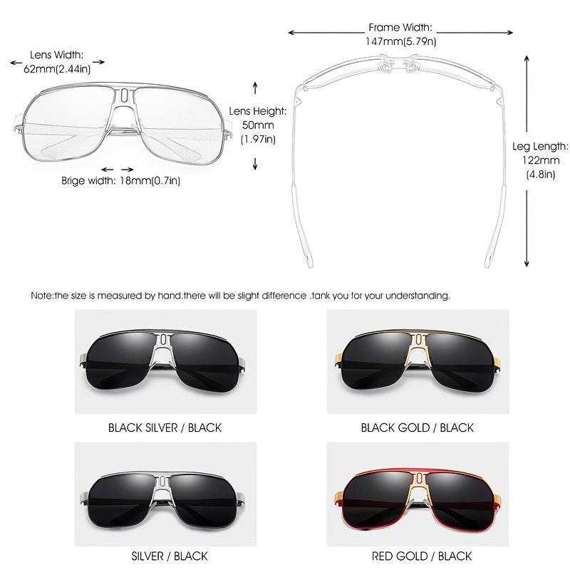 Men's Polarized Sunglasses Large Frame Toad Mirror Series 8743