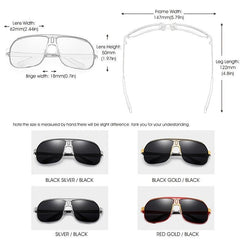 Men's Polarized Sunglasses Large Frame Toad Mirror Series 8743