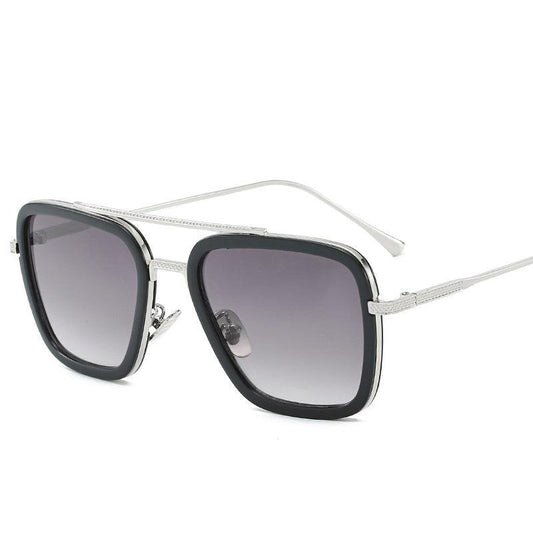 European Style Steel Sunglasses Men's Double Beam Glasses