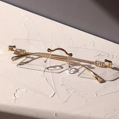 Men's Metal Rimless Glasses