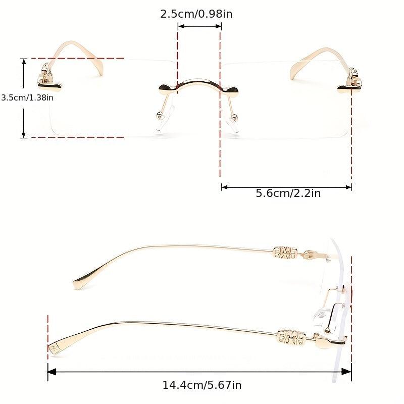Men's Metal Rimless Glasses