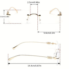 Men's Metal Rimless Glasses