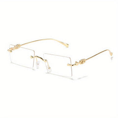 Men's Metal Rimless Glasses