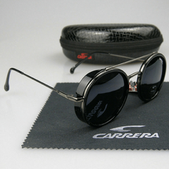 Men's Retro Round Sunglasses UV Protection With Glasses Case