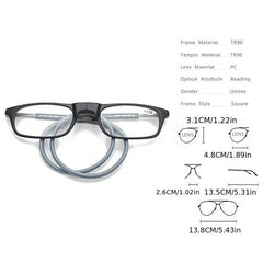 Portable Hanging Presbyopic Glasses Magnetic Suction Frame