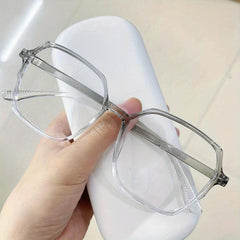Men's Square Frame Light Glasses Unisex UV Ray Eyeglasses