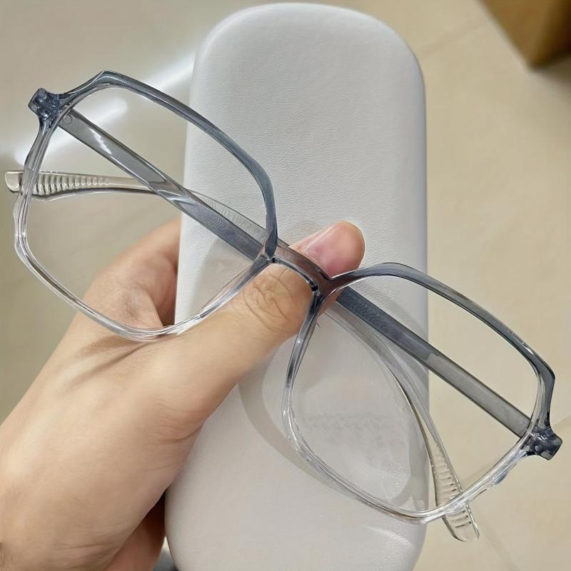 Men's Square Frame Light Glasses Unisex UV Ray Eyeglasses