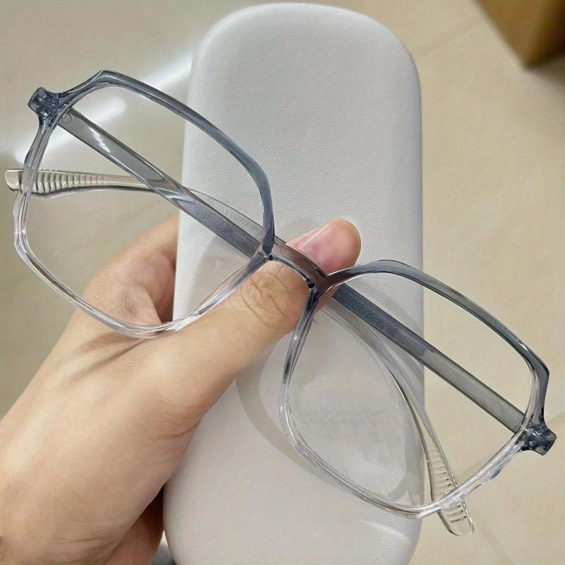 Men's Square Frame Light Glasses Unisex UV Ray Eyeglasses