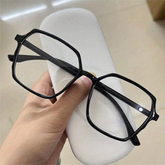Men's Square Frame Light Glasses Unisex UV Ray Eyeglasses