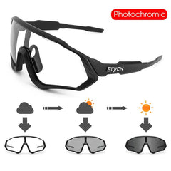SCVCN Sports Men's Cycling Sunglasses Photochromic Protection Cycling Glasses