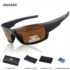 Polarized Sports Sunglasses Frosted Frame Men Women UV 400