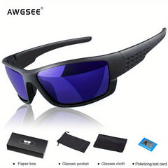 Polarized Sports Sunglasses Frosted Frame Men Women UV 400