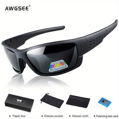 Polarized Sports Sunglasses Frosted Frame Men Women UV 400