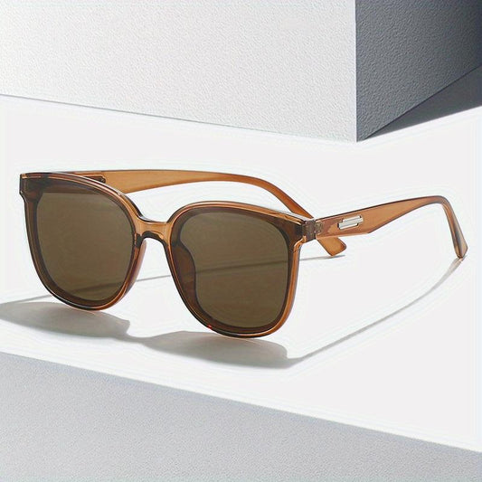 Square Frame Sunglasses Minimalist Metal Decor Glasses UV400
