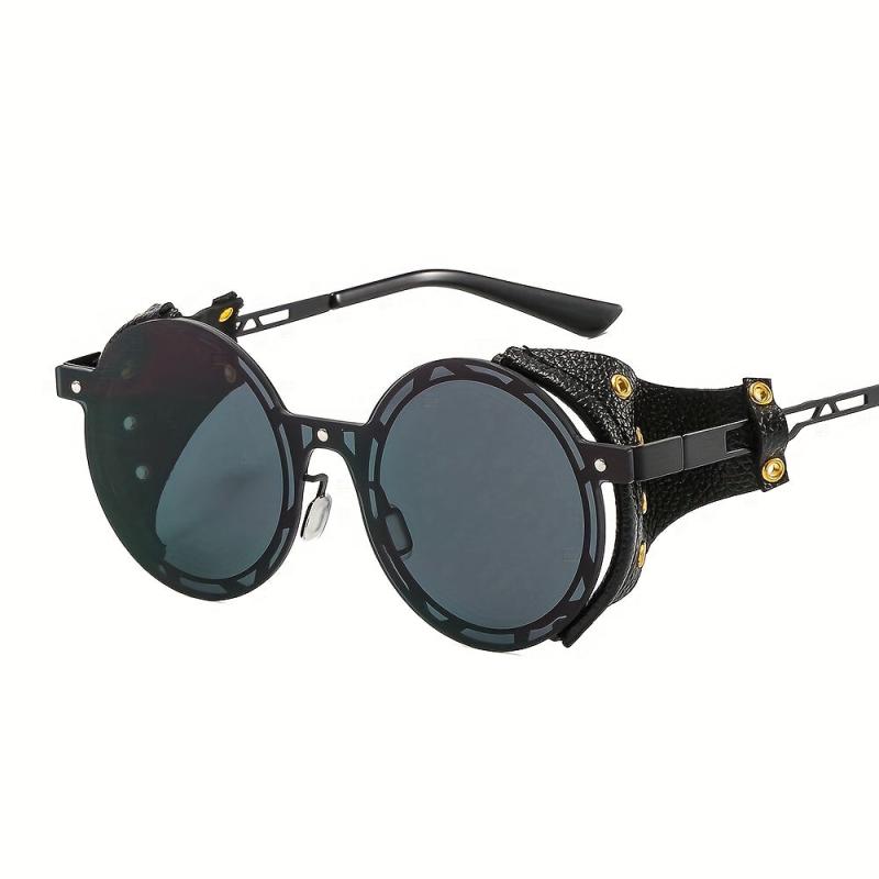 Steampunk Vintage Sunglasses Round Frame Mirrored Eyeglasses
