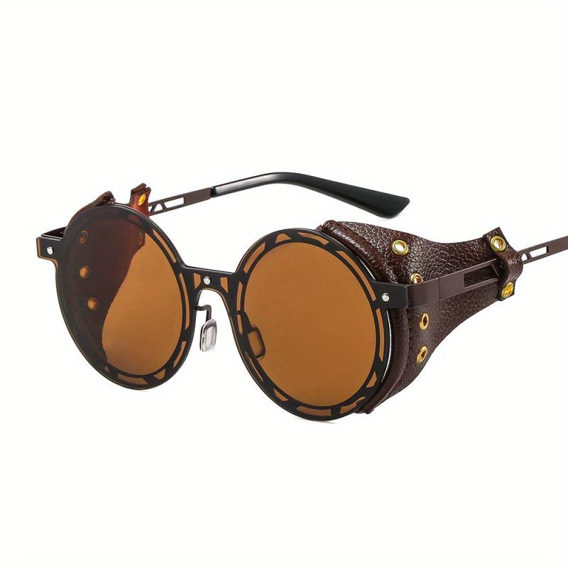 Steampunk Vintage Sunglasses Round Frame Mirrored Eyeglasses