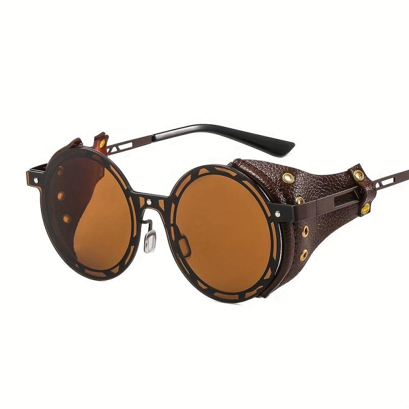 Steampunk Vintage Sunglasses Round Frame Mirrored Eyeglasses