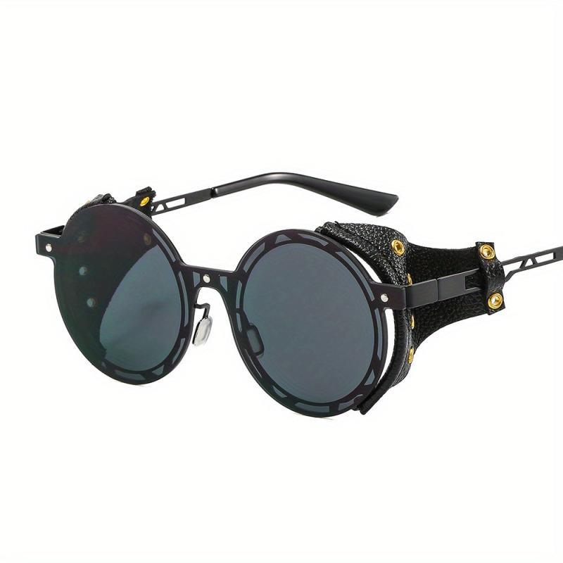 Steampunk Vintage Sunglasses Round Frame Mirrored Eyeglasses