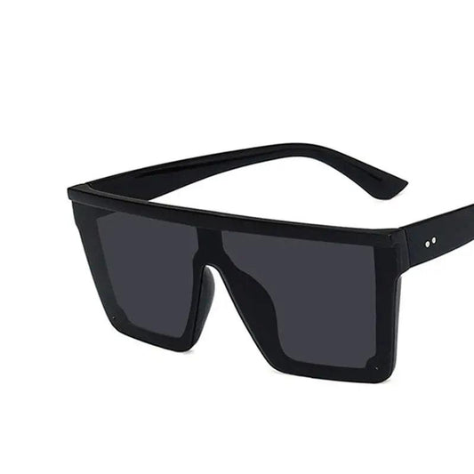 Oversized Rectangle Sunglasses Mirror Lens Gradient Shades For Women