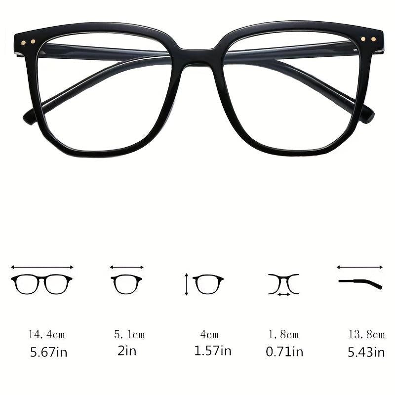 Square Anti Light Glasses Clear Lens TR90 Lightweight Glasses