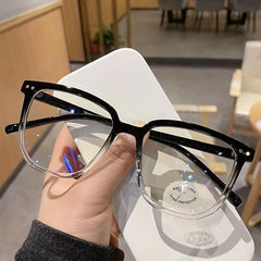 Square Anti Light Glasses Clear Lens TR90 Lightweight Glasses