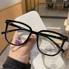 Square Anti Light Glasses Clear Lens TR90 Lightweight Glasses