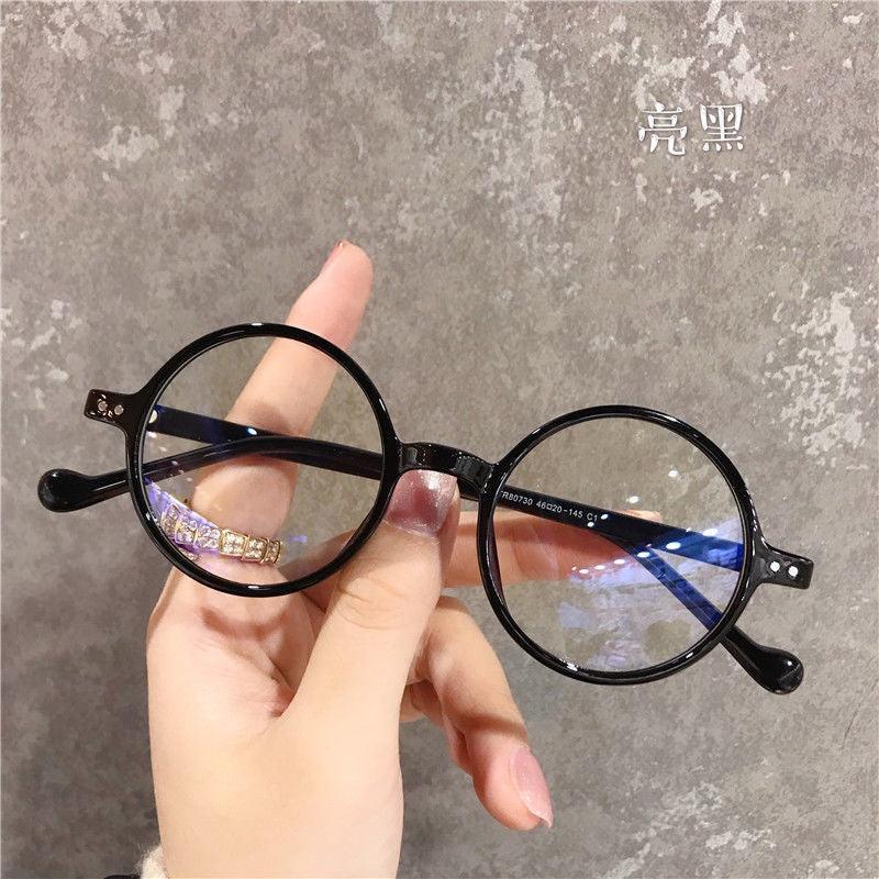 Small Round Frame HD Reading Glasses Anti Light Ultra Light with Glasses Case