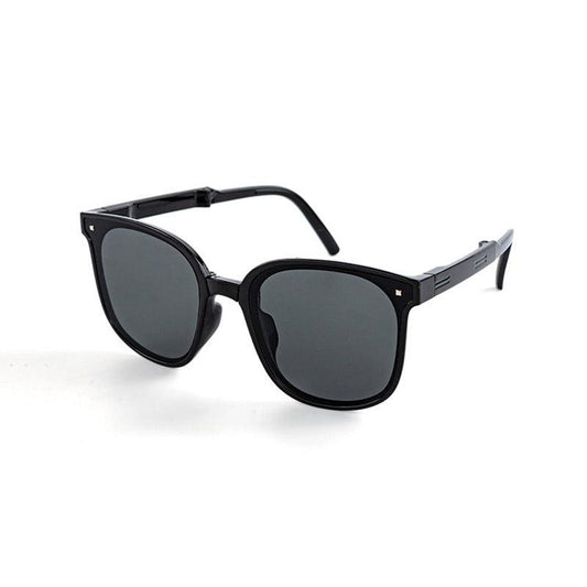 Foldable Sunglasses Rivet Decor Jelly Frame UV400