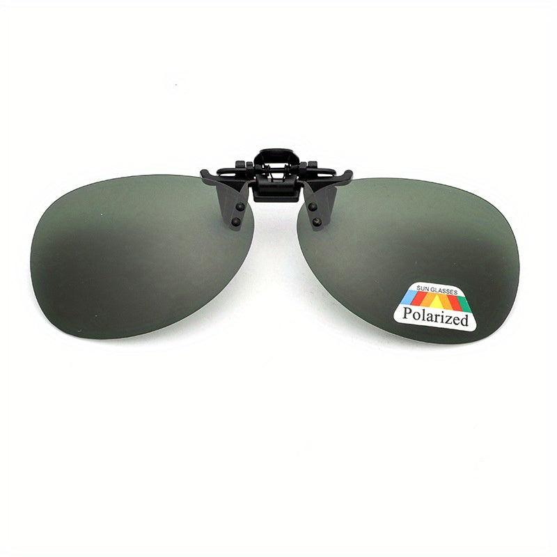 Rimless Polarized Clip On Sunglasses Anti glare Lens Accessory