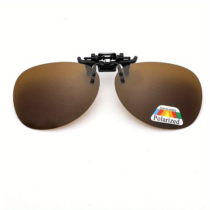Rimless Polarized Clip On Sunglasses Anti glare Lens Accessory