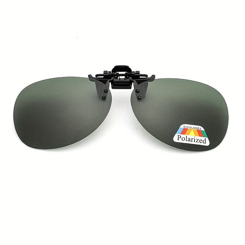 Rimless Polarized Clip On Sunglasses Anti glare Lens Accessory