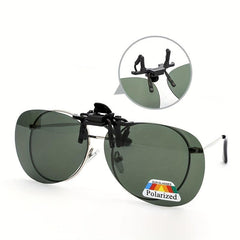Rimless Polarized Clip On Sunglasses Anti glare Lens Accessory