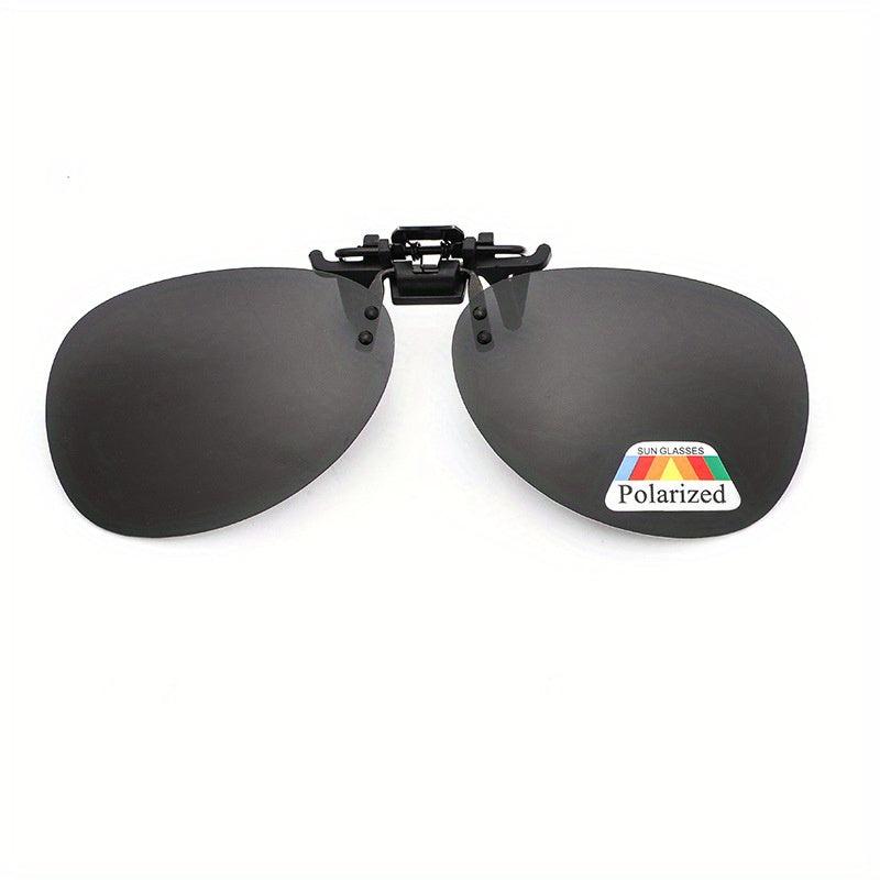 Rimless Polarized Clip On Sunglasses Anti glare Lens Accessory